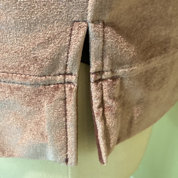 Anthropologie Mock Turtleneck Short Sleeve Velour Top Size Medium - Picture 3 of 5